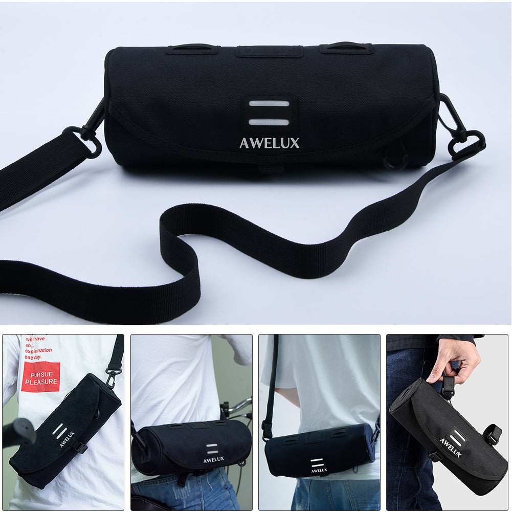 Bike handlebar bag, Multifunctional Waterproof Bike bag, stylish cylindrical bicycle front Handlebar bag,bicycle frame crossbar bag mountain bike road bike mini storage bag